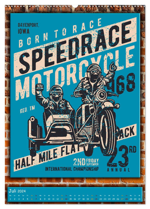 Motorrad - nostalgische Momente (CALVENDO Premium Wandkalender 2024)