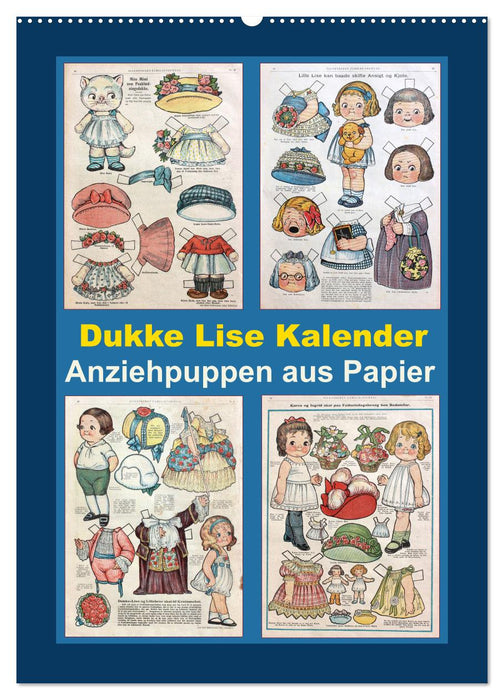 Dukke Lise Kalender - Anziehpuppen aus Papier (CALVENDO Wandkalender 2024)
