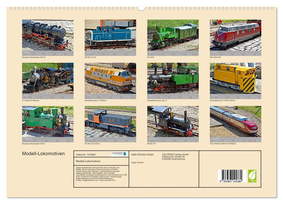 Modell-Lokomotiven beim Dampfmodellbautreffen in Bisingen (CALVENDO Premium Wandkalender 2024)
