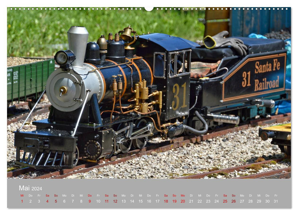 Modell-Lokomotiven beim Dampfmodellbautreffen in Bisingen (CALVENDO Premium Wandkalender 2024)