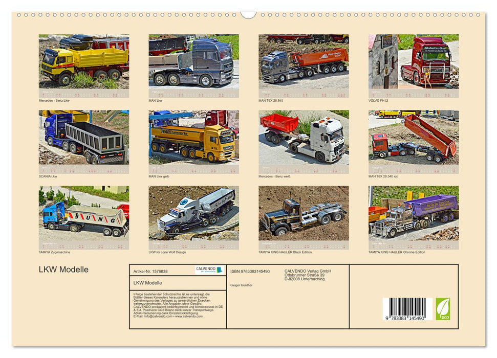 Truck models at the steam model building meeting in Bisingen (CALVENDO Premium Wall Calendar 2024) 