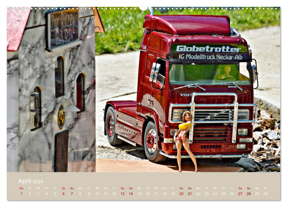 Truck models at the steam model building meeting in Bisingen (CALVENDO Premium Wall Calendar 2024) 