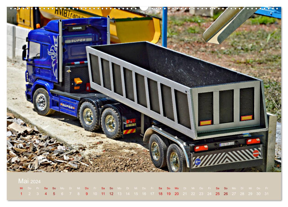 Truck models at the steam model building meeting in Bisingen (CALVENDO Premium Wall Calendar 2024) 