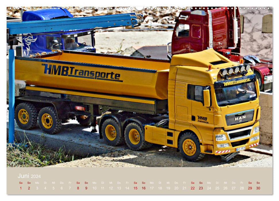 Truck models at the steam model building meeting in Bisingen (CALVENDO Premium Wall Calendar 2024) 