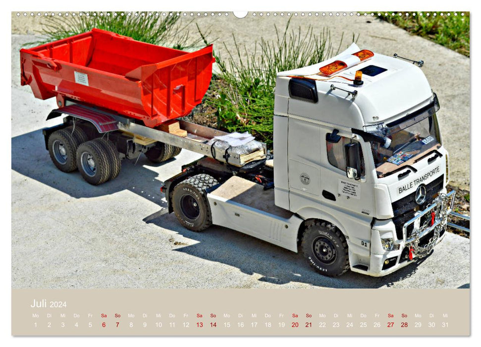 Truck models at the steam model building meeting in Bisingen (CALVENDO Premium Wall Calendar 2024) 