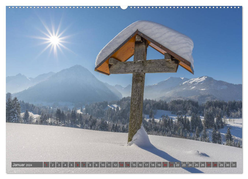 Schöne Wanderungen um Oberstdorf (CALVENDO Premium Wandkalender 2024)