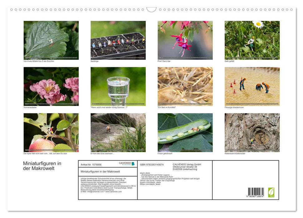 Miniature figures in the macro world ... very large in the garden (CALVENDO wall calendar 2024) 