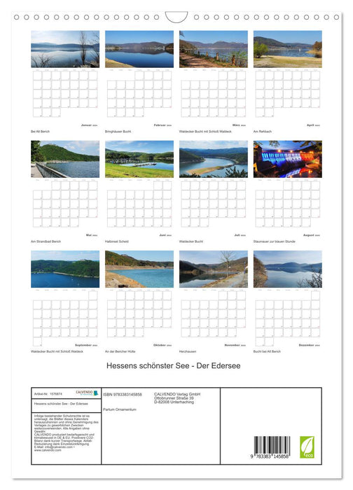 Hessens schönster See - Der Edersee (CALVENDO Wandkalender 2024)