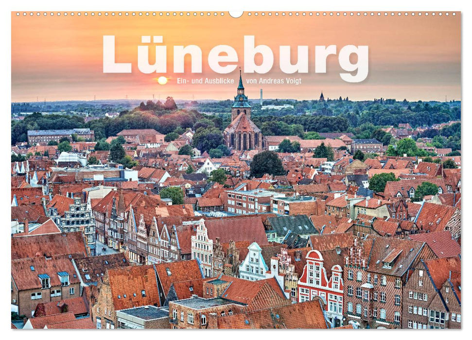 LÜNEBURG aperçus et perspectives d'Andreas Voigt (calendrier mural CALVENDO 2024) 