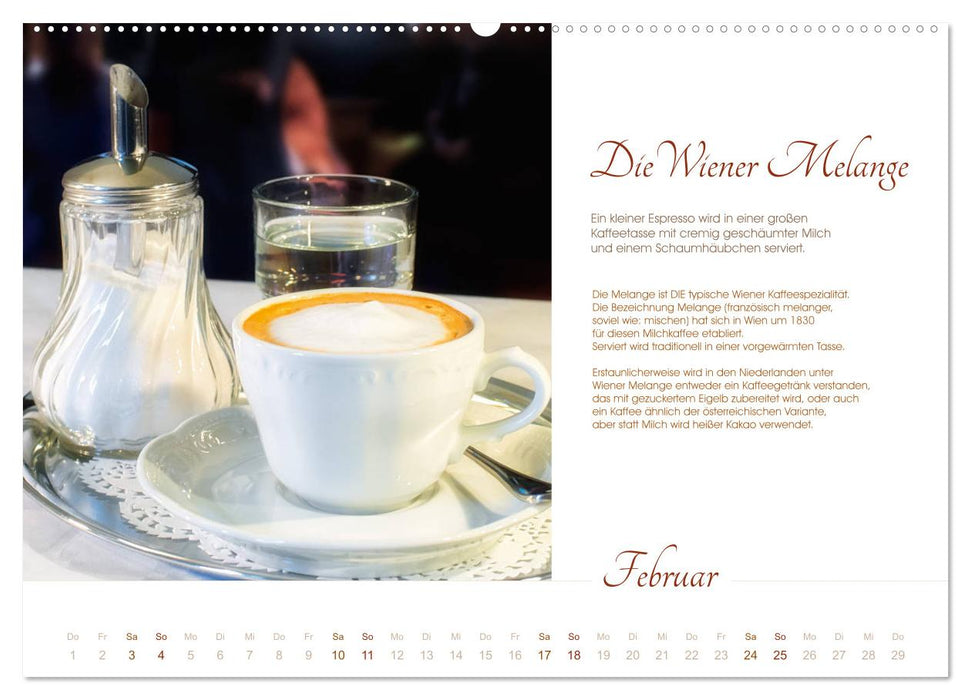 Viennese coffee recipes (CALVENDO wall calendar 2024) 