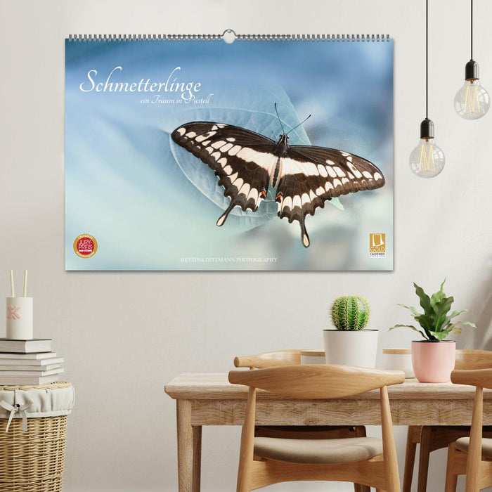 Butterflies - a dream in pastel (CALVENDO wall calendar 2024) 