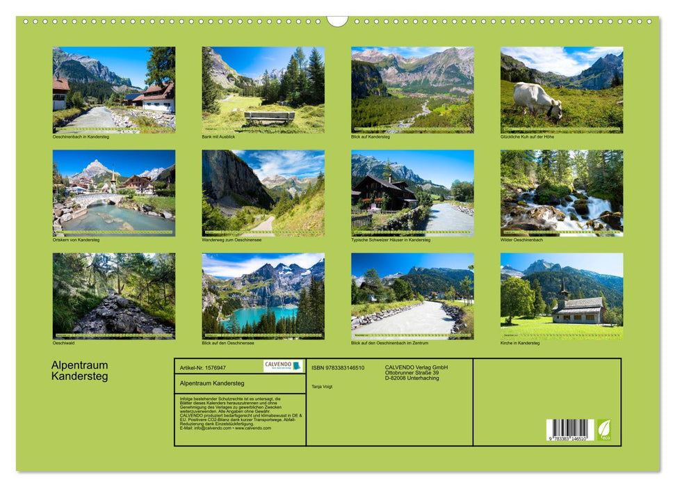 Alpentraum Kandersteg (CALVENDO Wandkalender 2024)