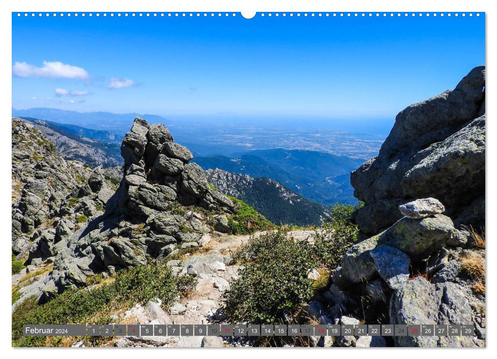 Long-distance hiking in Corsica GR 20 (CALVENDO Premium Wall Calendar 2024) 