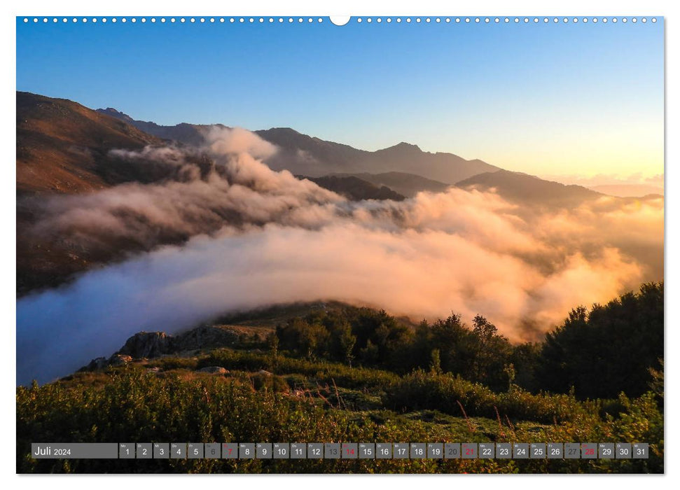 Long-distance hiking in Corsica GR 20 (CALVENDO Premium Wall Calendar 2024) 