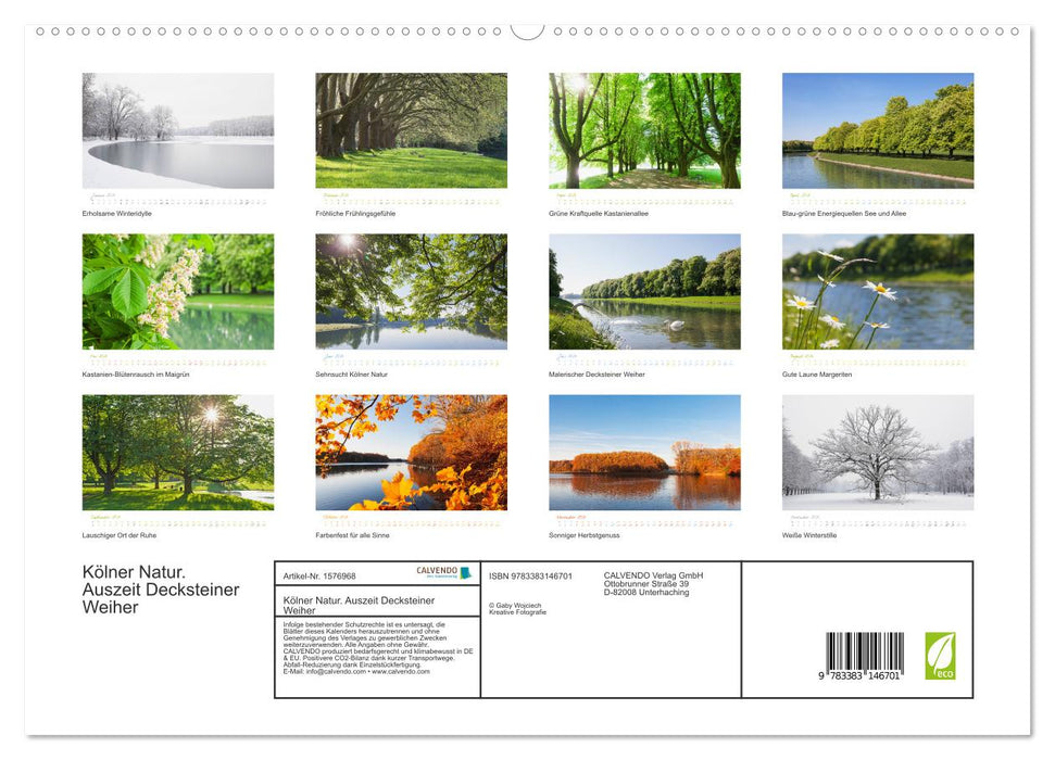 Cologne nature. Time out Decksteiner Weiher (CALVENDO Premium Wall Calendar 2024) 