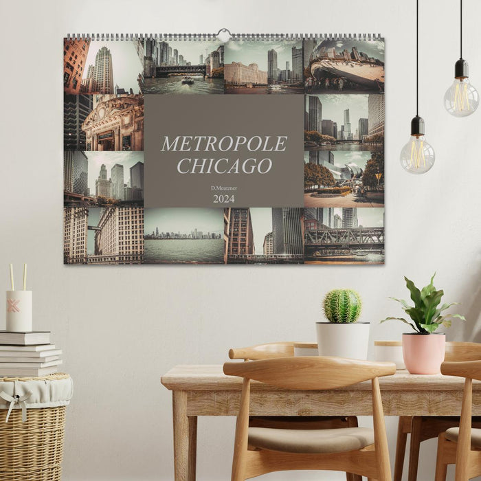 Metropole Chicago (CALVENDO Wandkalender 2024)