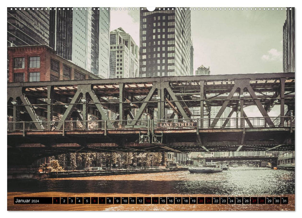 Metropole Chicago (CALVENDO Wandkalender 2024)