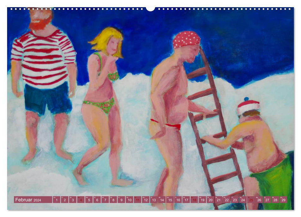Rügen in Farbe - Mit Pinsel und Farbe auf der Lieblingsinsel (CALVENDO Wandkalender 2024)