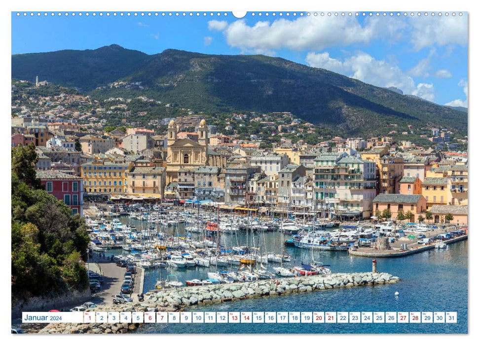 Corsica, the wild island paradise in the Mediterranean (CALVENDO Premium Wall Calendar 2024) 