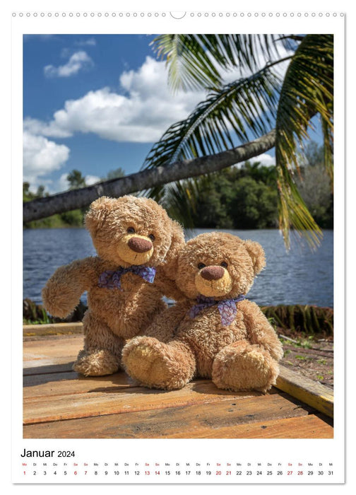 Traveling Teddy Cuba Edition 2024 (CALVENDO Wall Calendar 2024) 