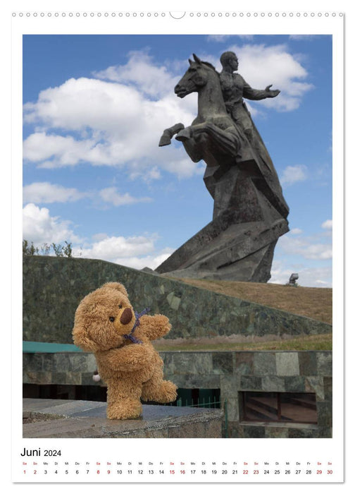 Traveling Teddy Cuba Edition 2024 (CALVENDO Wall Calendar 2024) 