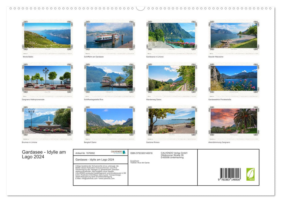 Gardasee - Idylle am Lago 2024 (CALVENDO Premium Wandkalender 2024)