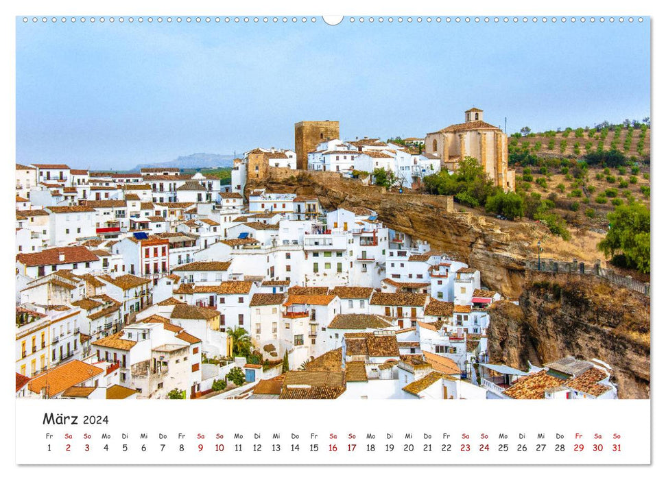 Andalusien - Weiße Dörfer und wilde Natur (CALVENDO Premium Wandkalender 2024)