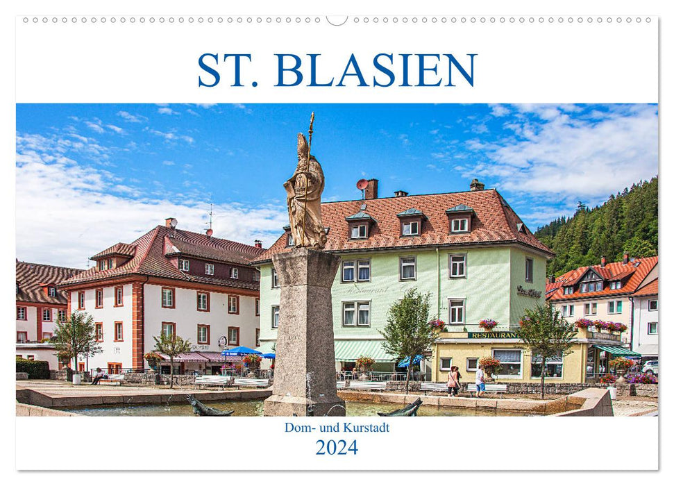 St. Blasien - cathédrale et ville thermale (calendrier mural CALVENDO 2024) 