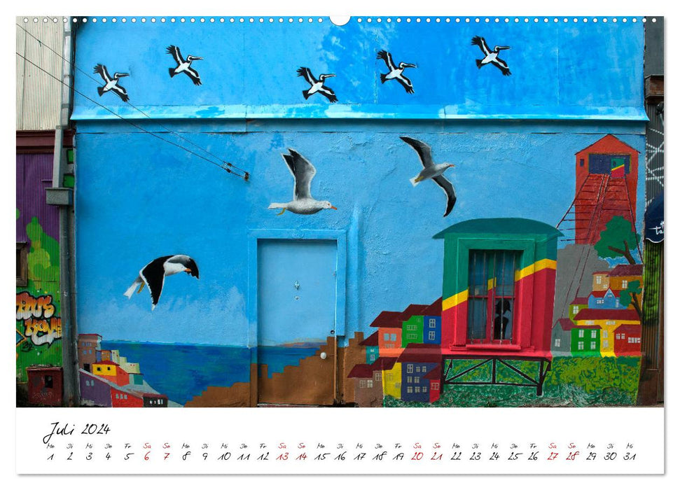 Die Farben von Valparaíso (CALVENDO Premium Wandkalender 2024)