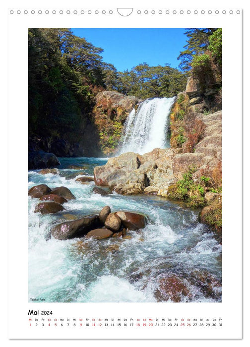 Wasserfälle Neuseelands (CALVENDO Wandkalender 2024)