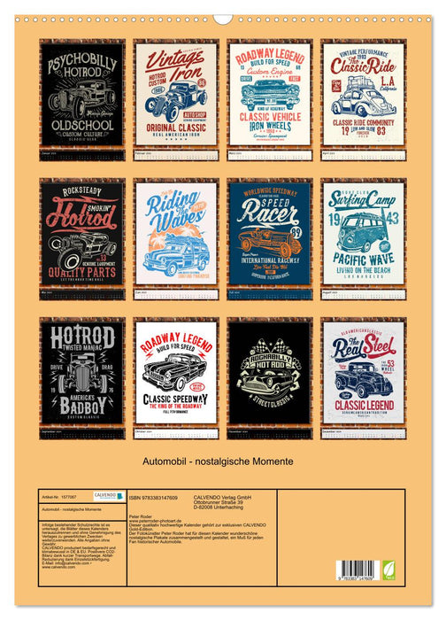 Automobile - nostalgic moments (CALVENDO wall calendar 2024) 