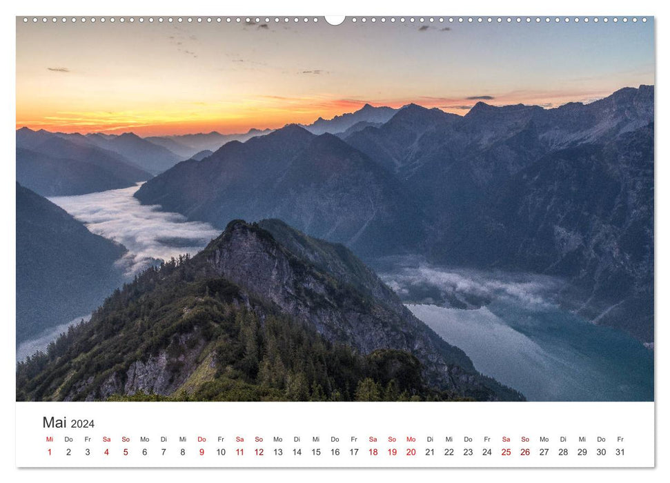 Berge und Seen - Die Perlen der Natur (CALVENDO Premium Wandkalender 2024)