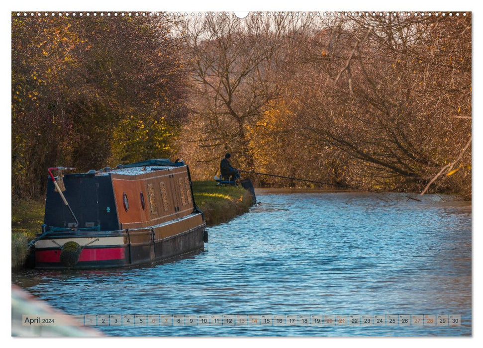 Navigation de plaisance étroite sur le canal Grand Union (Calvendo Premium Wall Calendar 2024) 