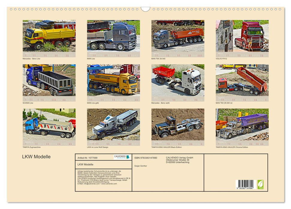 Truck models at the steam model building meeting in Bisingen (CALVENDO wall calendar 2024) 