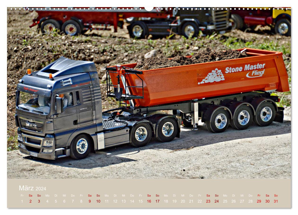 Maquettes de camions à la réunion de modélisme à vapeur à Bisingen (calendrier mural CALVENDO 2024) 