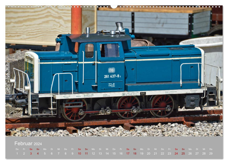 Modell-Lokomotiven beim Dampfmodellbautreffen in Bisingen (CALVENDO Wandkalender 2024)