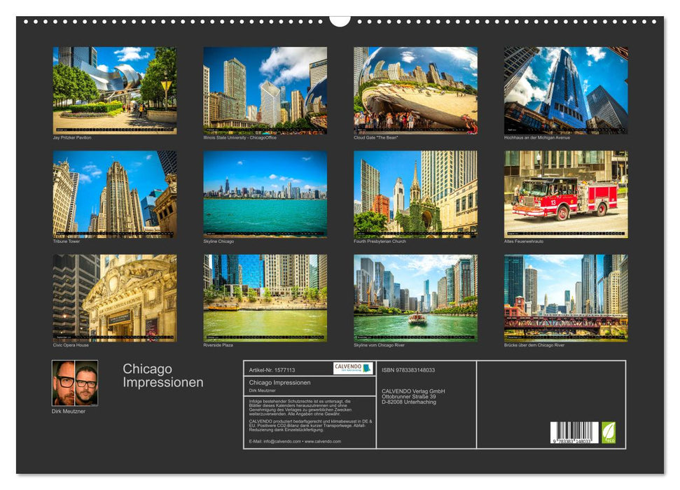 Chicago Impressionen (CALVENDO Wandkalender 2024)