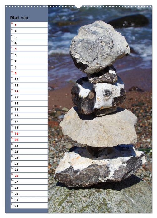 Steinmanderl - Der Steinmännchen Geburtstagskalender (CALVENDO Wandkalender 2024)