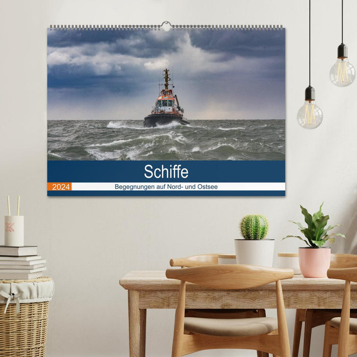 Ships - Encounters on the North and Baltic Seas (CALVENDO wall calendar 2024) 