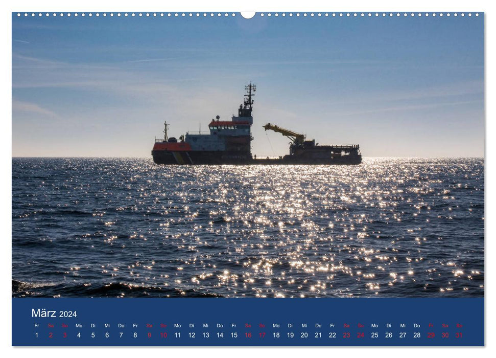 Schiffe - Begegnungen auf Nord- und Ostsee (CALVENDO Wandkalender 2024)