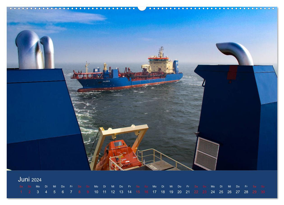 Ships - Encounters on the North and Baltic Seas (CALVENDO wall calendar 2024) 