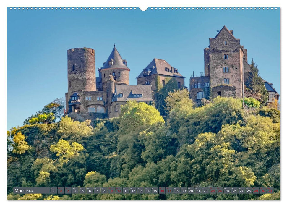 Burgen der Rheinromantik (CALVENDO Premium Wandkalender 2024)