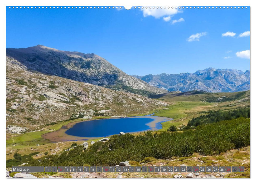 Long-distance hiking on Corsica GR 20 (CALVENDO wall calendar 2024) 