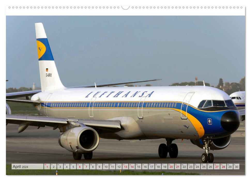 Flugzeuge im Retro-Stil (CALVENDO Premium Wandkalender 2024)