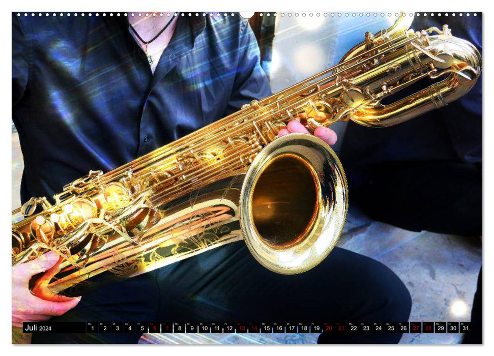 SAXOPHONE - sur scène (Calendrier mural CALVENDO Premium 2024) 