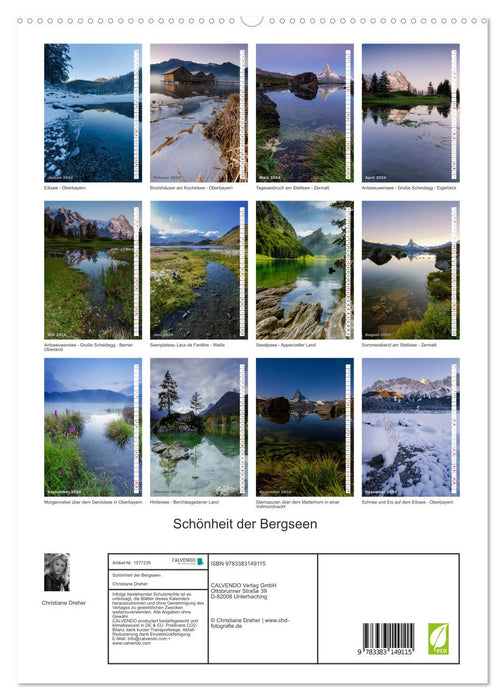 Beauty of the mountain lakes (CALVENDO Premium Wall Calendar 2024) 