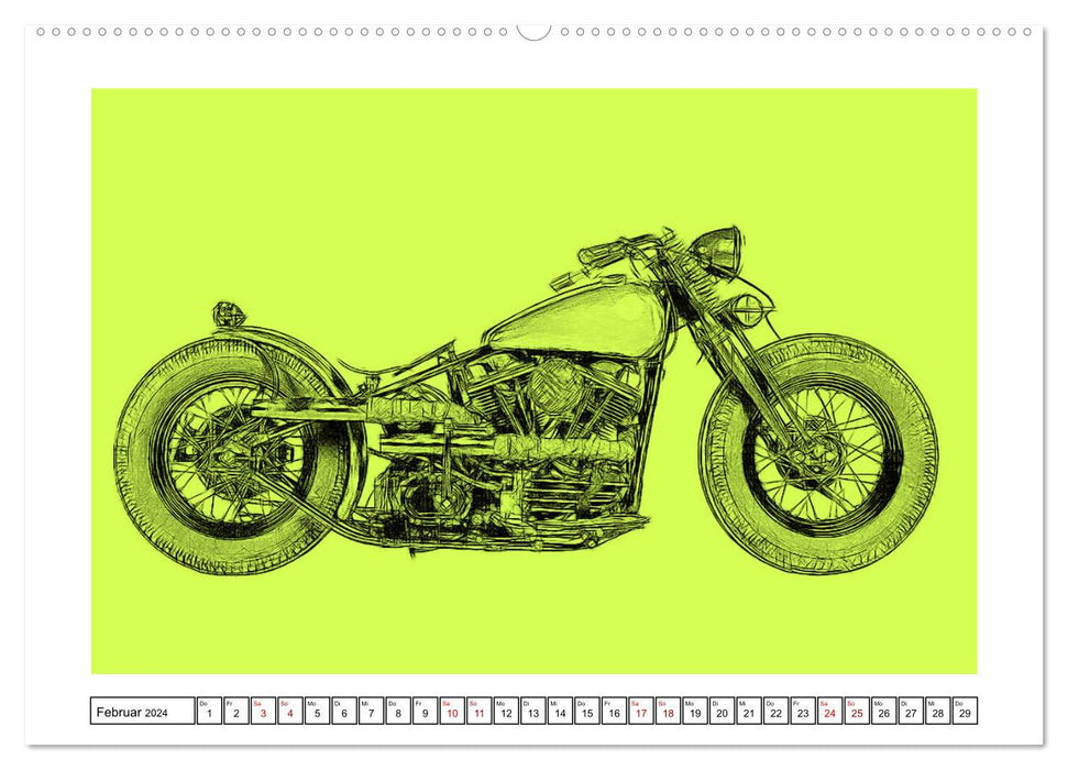 Motor Craft Motorräder (CALVENDO Wandkalender 2024)