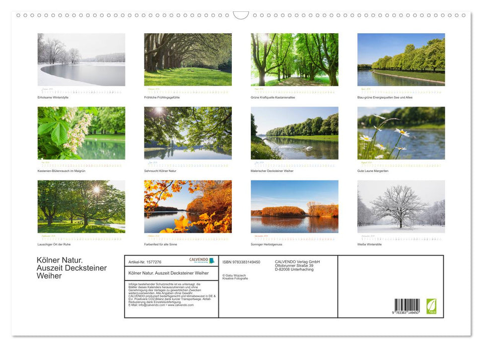 Cologne nature. Time out Decksteiner Weiher (CALVENDO wall calendar 2024) 