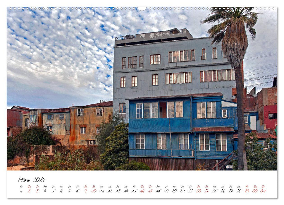 Die Farben von Valparaíso (CALVENDO Wandkalender 2024)