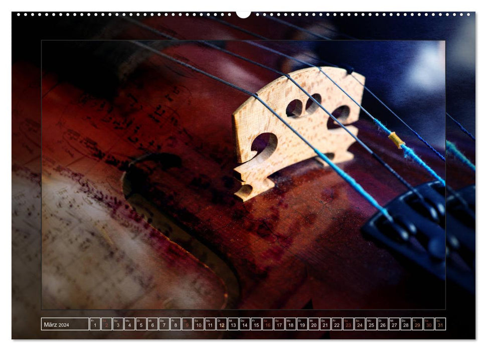 Instrumententräume - Die Geige (CALVENDO Premium Wandkalender 2024)